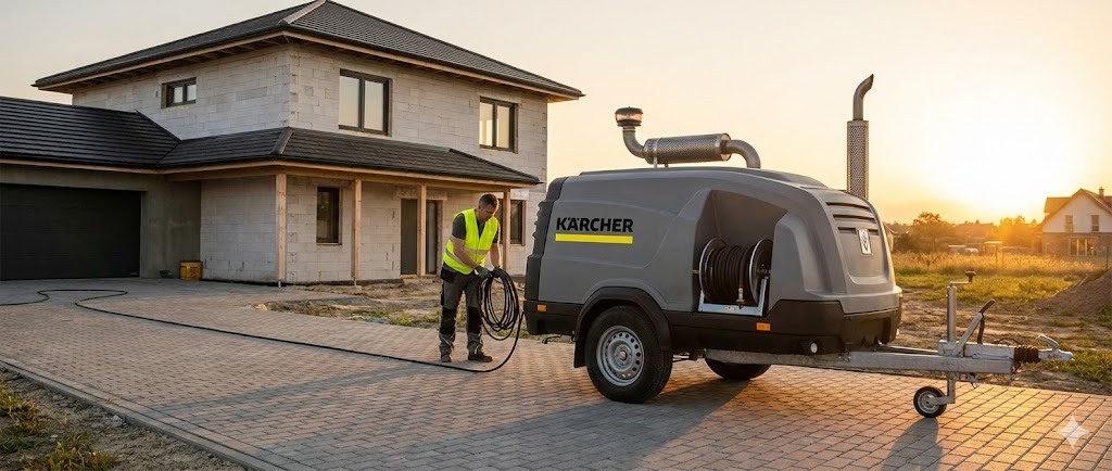 Přívěs Kärcher HDS 13/35 De Tr1 při práci