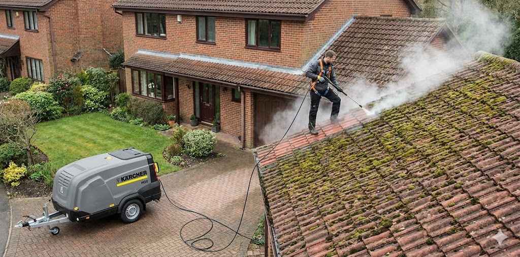 Čištění střešní krytiny tlakovým čističem — TlakTECH